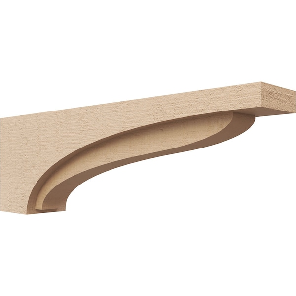Ekena Millwork 5"W x 30"D x 10"H Thin Helena Rough Cedar Woodgrain TimberThane Corbel, Primed Tan CORUR05X30X10HELRCPR - main